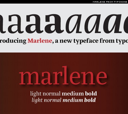 marlene a new text face from typonine