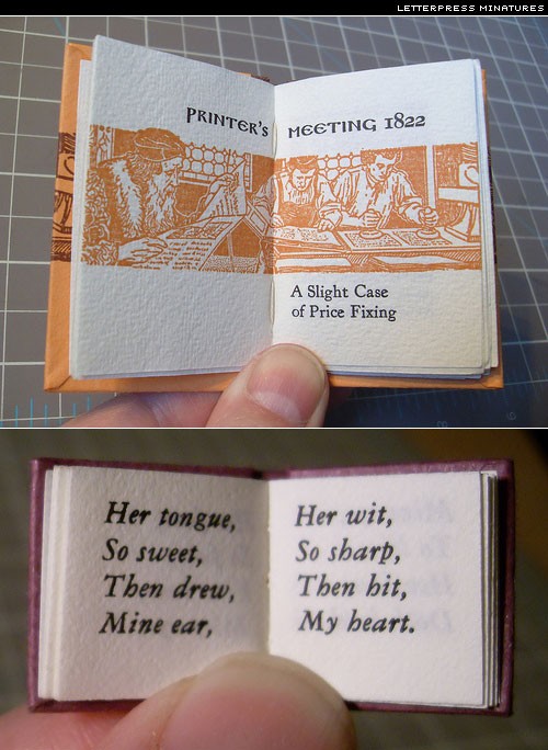 letterpress minature books