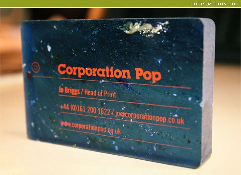 corporation pop business card