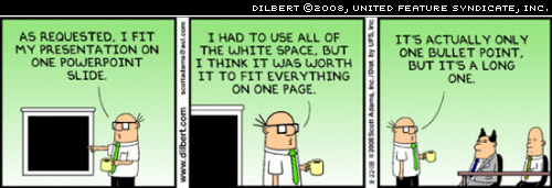 Dilbert on white space