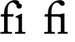 f plus i ligature in Adobe Caslon