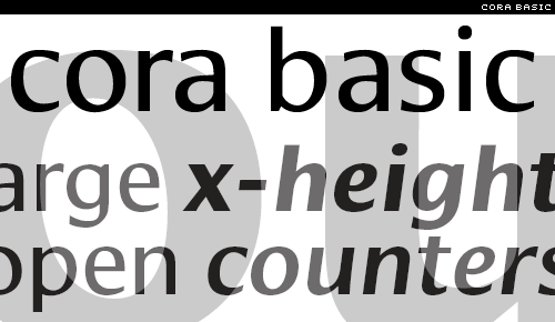 cora basic. free font