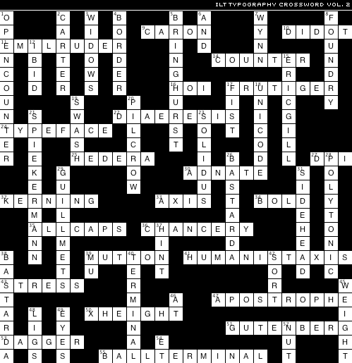 ilt typography crossword vol. 2 solution