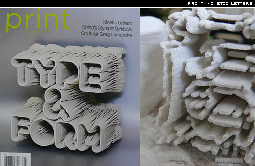 kinetic letters from Print mag