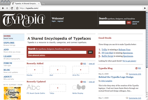 typedia, the typeface encyclopedia