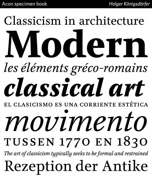 acon typeface