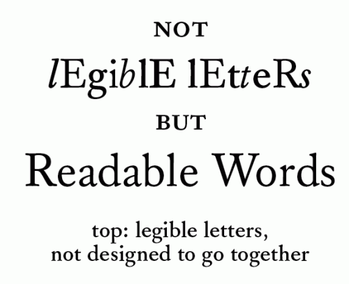 readable and legible typography